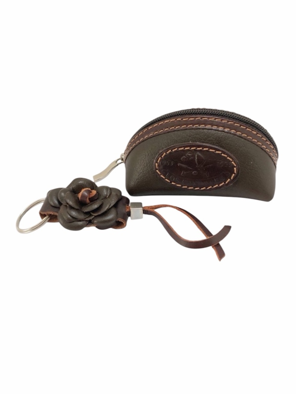 Los Cardales Argentina | Leather Coin Purse & Rosette Key Chain Bag Charm